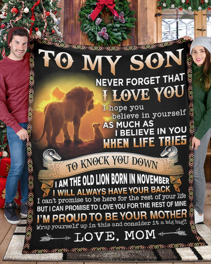 Special Gift For Your Son Blanket - From Mom (SKUB09-140-11) FULL