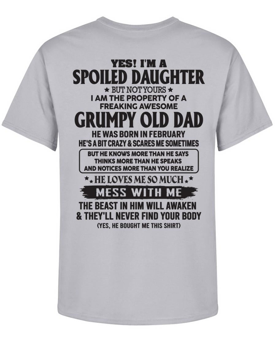 February - Grumpy Old Dad was born in February - Gift for your daughter from dad - HL02 (SKU05-89-02)