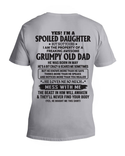 May - Grumpy Old Dad was born in May - Gift for your daughter from dad - HL05 (SKU05-89-05)