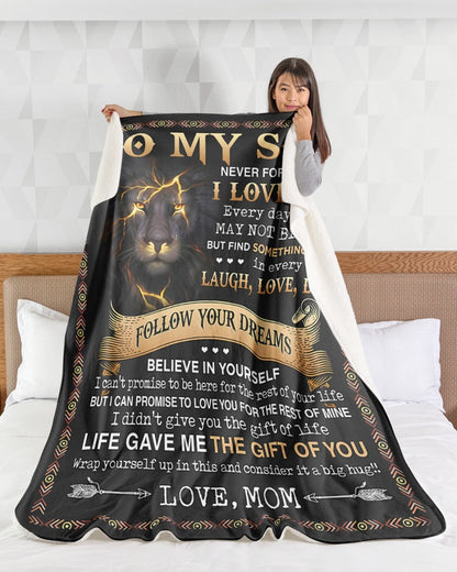 Special Gift For Your Son Blanket - From Mom (SKUB09-12)