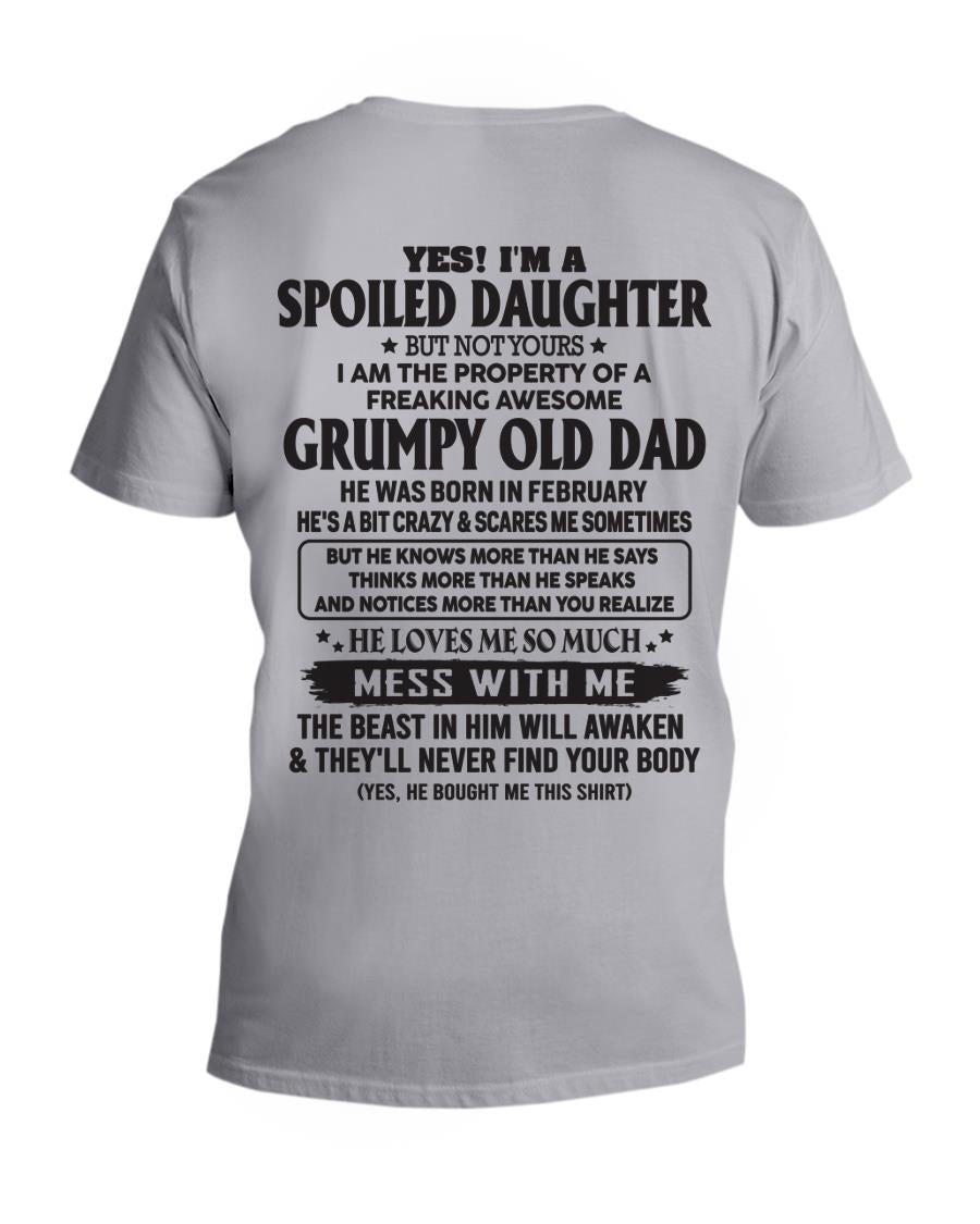 February - Grumpy Old Dad was born in February - Gift for your daughter from dad - HL02 (SKU05-89-02)