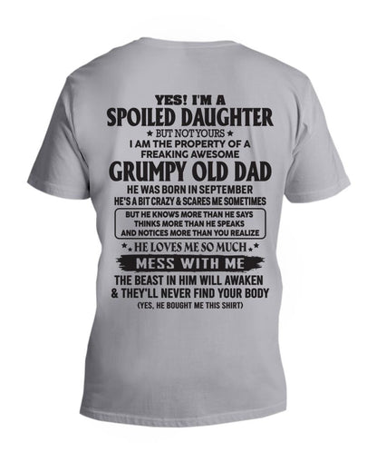 September - Grumpy Old Dad was born in September - Gift for your daughter from dad - HL09 (SKU05-89-09)