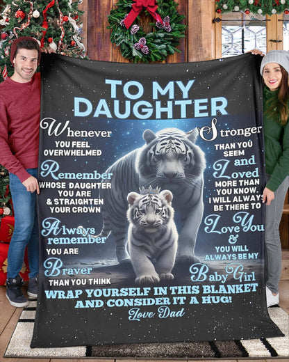 BLANKET FOR DAUGHTER - GIFT FROM DAD - COMFORT & WARMTH GIFT NTTD00 (SKU-CHAU-B04)