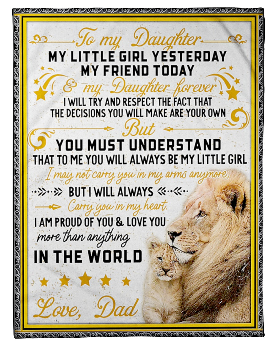 Special gift for your daughter blanket - from Dad (SKUB09-03)