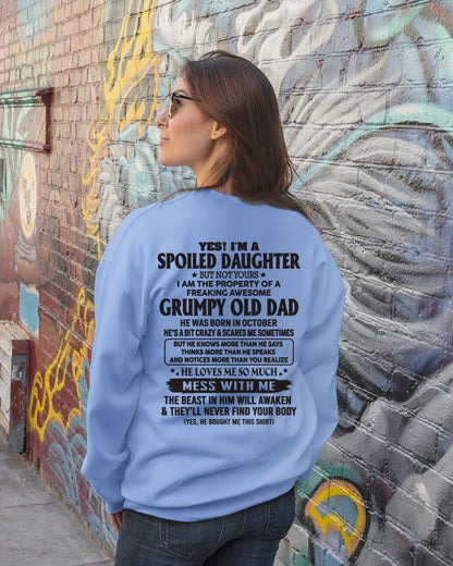 October - Grumpy Old Dad was born in October - Gift for your daughter from dad - HL10 (SKU05-89-10)